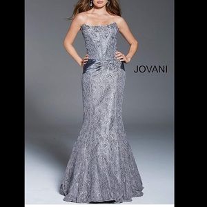 Jovani 7732 Champagne Evening Gown